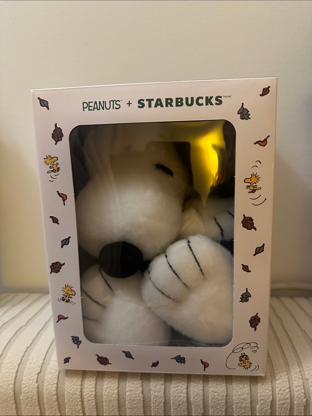 Starbucks White Snoopy Plush Collectible- limited edition